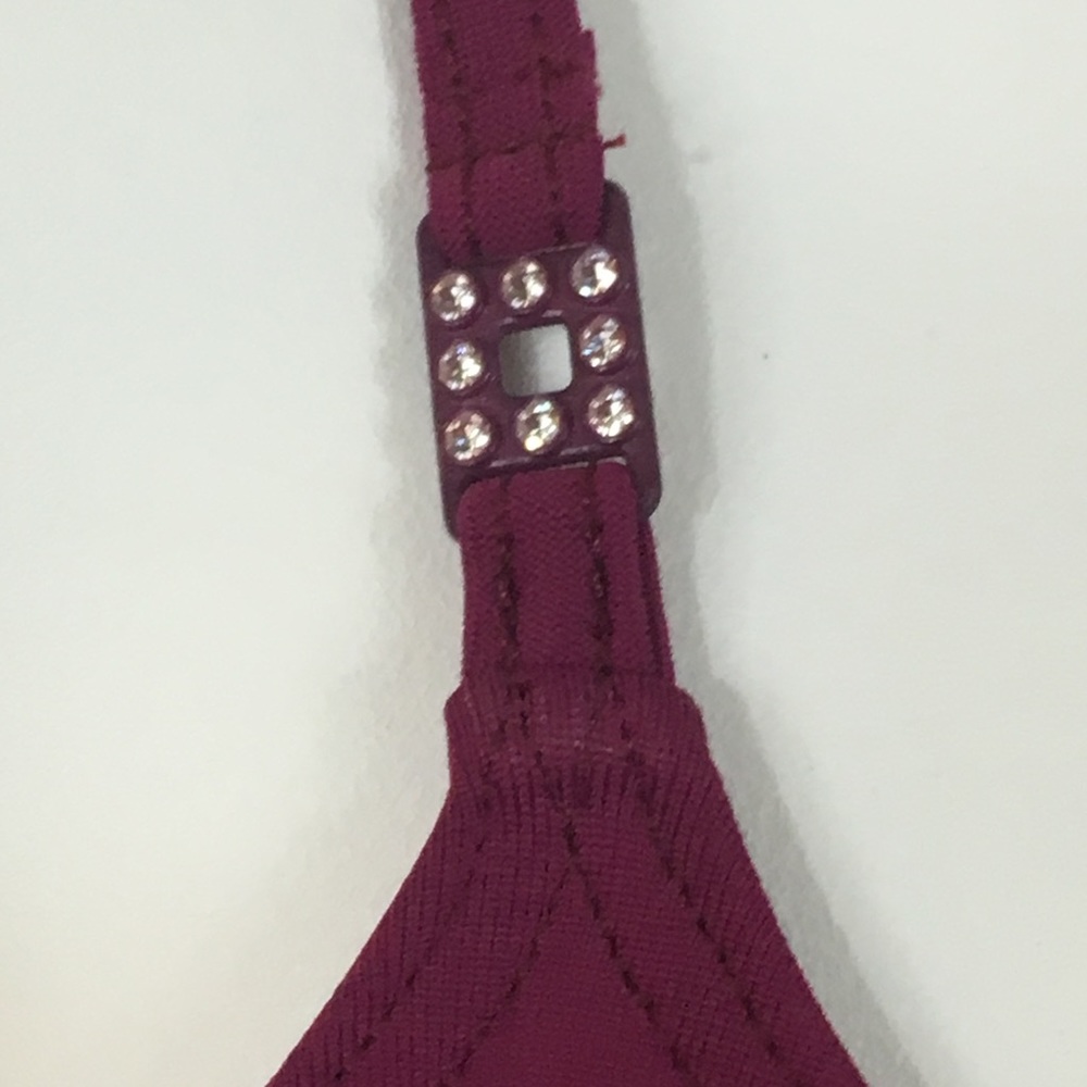 Capezio camisole cami top bra lined wine new LG XL - Picture 2 of 8